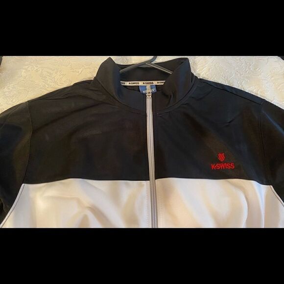 💥K .Swiss Men’s Jackets and Coat Track Jacket Black / White Sizes various 🛍🎊 - Picture 7 of 10